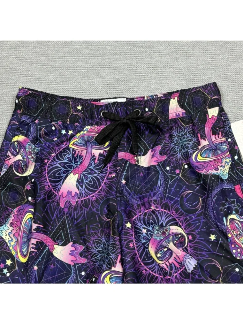 Kronic Prints Psychedelic Swim Trunks Mens S UV Protection Trippy Shorts NEW